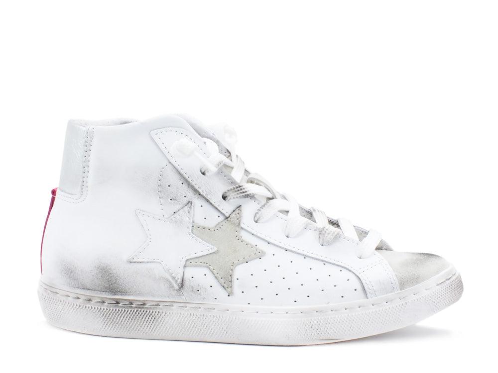 2STARS Sneaker Bianco Ghiaccio Fuxia 2SD2750 - Sandrini Calzature e Abbigliamento