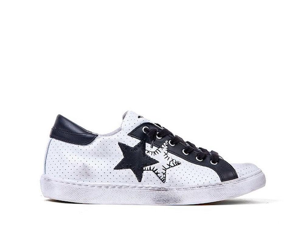 2STARS Sneakers Bianco Nero 2SU1823 - Sandrini Calzature e Abbigliamento
