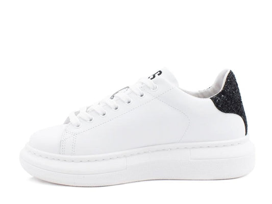 2STARS Sneakers Glitter White Black 2SD2885 - Sandrini Calzature e Abbigliamento