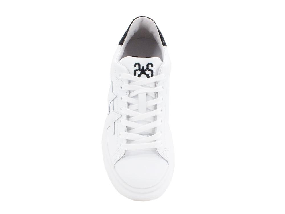 2STARS Sneakers Glitter White Black 2SD2885 - Sandrini Calzature e Abbigliamento