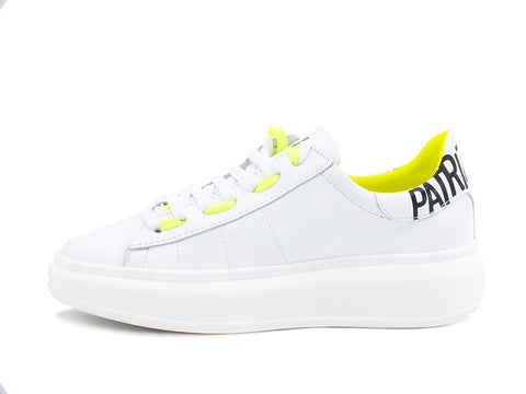 PATRIZIA PEPE Sneakers Donna Logo Bianco Yellow 2V9708-A3KW