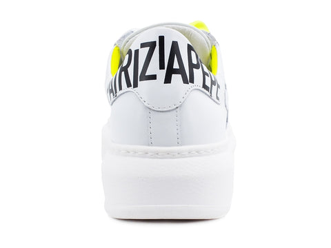 PATRIZIA PEPE Sneakers Donna Logo Bianco Yellow 2V9708-A3KW