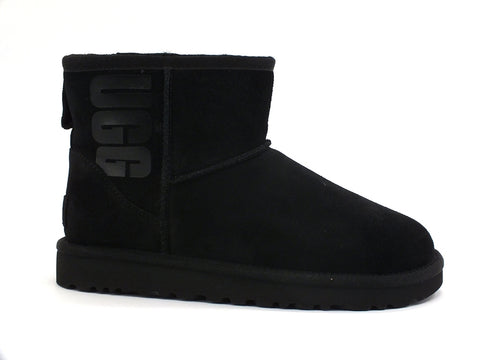 UGG Classic Mini Rubber Logo Stivaletto Black 1108231W