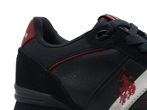 U.S. POLO Austen Sneaker Uomo Dark Blue Red AUSTEN1