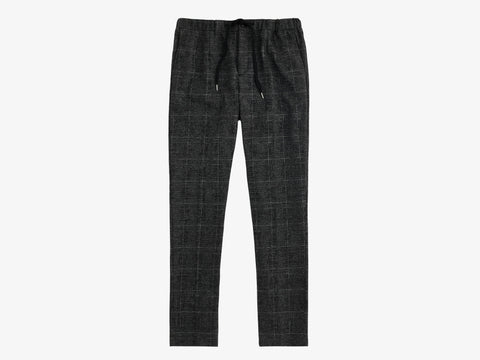 SUN68 Pantalone Wool Coulisse Nero Grigio Chiaro P40109