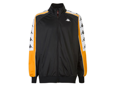 KAPPA 222 Banda 10 Ahran Felpa Black Ochre White 3031QC0