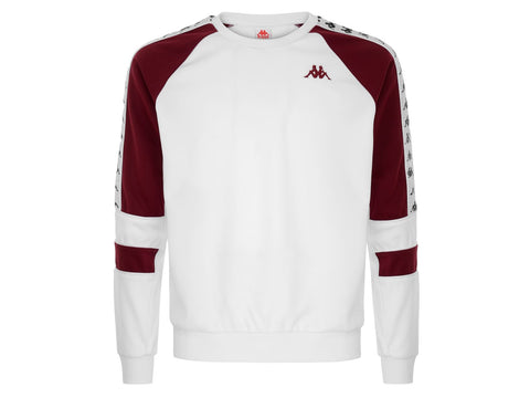 KAPPA 222 Banda Arlton Felpa White Red 303WBN0