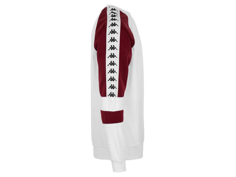 KAPPA 222 Banda Arlton Felpa White Red 303WBN0