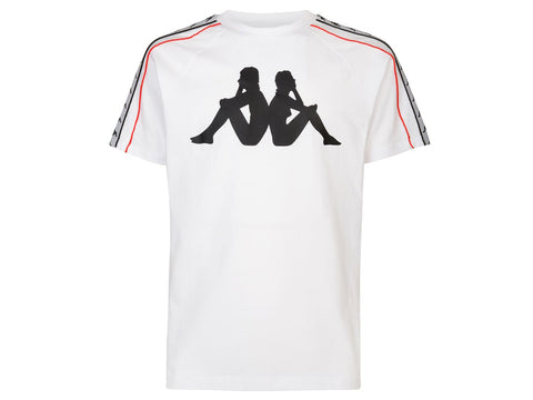 KAPPA 222 Banda Dobrev T-Shirt White Orange 31119NW