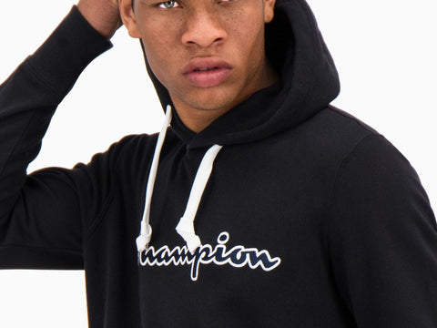 CHAMPION Felpa Cappuccio Logo Black 214718