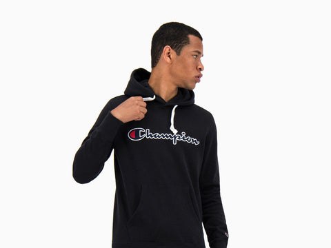 CHAMPION Felpa Cappuccio Logo Black 214718