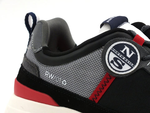 NORTH SAILS Sneaker Running Black Red RW-01 A VALL 055