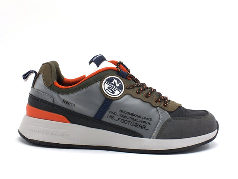 NORTH SAILS Sneaker Running Military Green Orange RW-01 SHADE 034