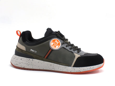 NORTH SAILS Sneaker Running Green Orange Fluo Black RW-01SKIPPER033