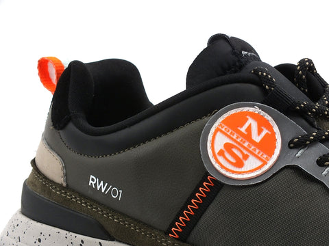 NORTH SAILS Sneaker Running Green Orange Fluo Black RW-01SKIPPER033