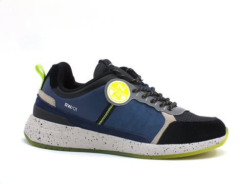 NORTH SAILS Sneaker Running Blue Yellow Fluo Black RW-01SKIPPER033