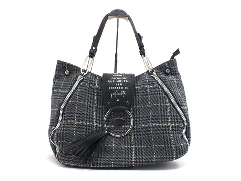LE PANDORINE Vicky Tartan Felicità Borsa Dark Grey AI20DAB02591-11
