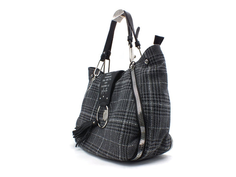 LE PANDORINE Vicky Tartan Felicità Borsa Dark Grey AI20DAB02591-11