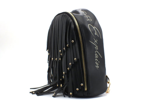 LE PANDORINE Vicky Backpack Fringe Never Zaino Black AI20DAC02592-01