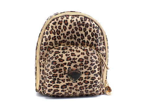 LE PANDORINE Vicky Backpack Emozioni Star Zaino Leopard Beige AI20DAC02592-05