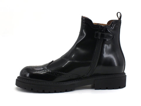 ALVIERO MARTINI 1A CLASSE Stivaletto Polacco Vernice Black Geo N0804-0154