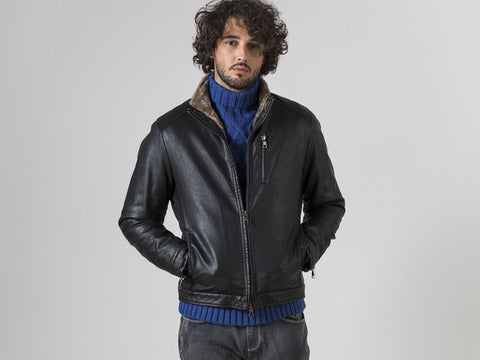 MARKUP Giubbino Ecopelle Nero MK69431