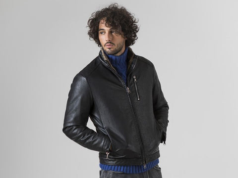 MARKUP Giubbino Ecopelle Nero MK69431