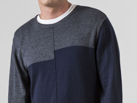 MARKUP Maglione Girocollo Blu Grigio MK69019