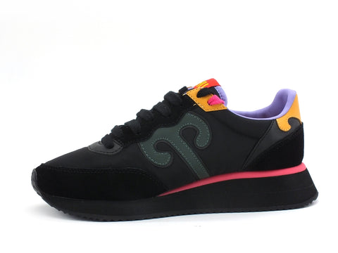 WUSHU Master Sneaker Donna Black Pink Fluo M113