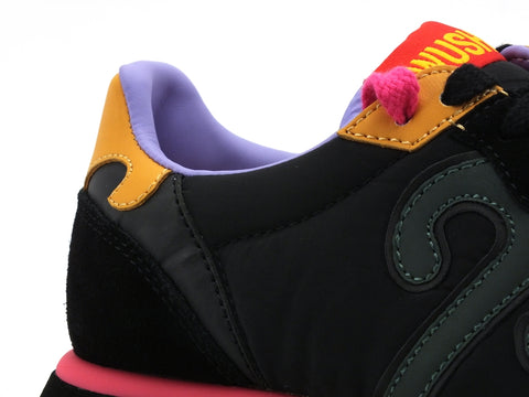 WUSHU Master Sneaker Donna Black Pink Fluo M113