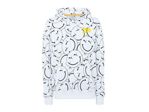 PUMA Club AOP Hoodie Tr Felpa Uomo Smile White 530048 02