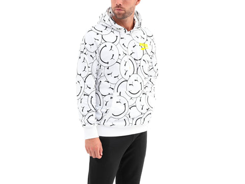 PUMA Club AOP Hoodie Tr Felpa Uomo Smile White 530048 02