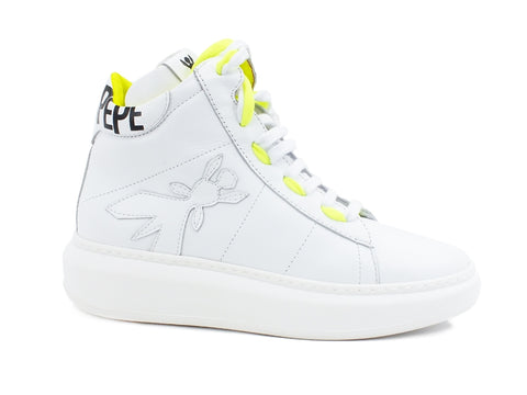 PATRIZIA PEPE Sneaker Hi Yellow White 2V9709A3KW