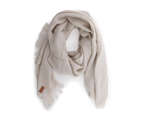 UGG W Boucle Wrap Sciarpa Light Grey 17511