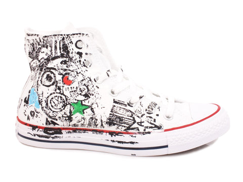 CONVERSE C.T. All Star Canvas LTD Hi White Red Black