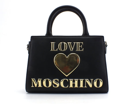 LOVE MOSCHINO Borsa Manico Tracolla Logo Oro Nero JC4034PP1BLE0000