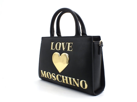 LOVE MOSCHINO Borsa Manico Tracolla Logo Oro Nero JC4034PP1BLE0000