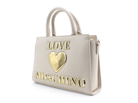 LOVE MOSCHINO Borsa Manico Tracolla Cuore Oro Avorio JC4034PP1BLE0110