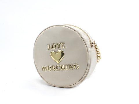 LOVE MOPSCHINO Pochette Tonda Tracolla Logo Oro Avorio JC4036PP1BLE0110