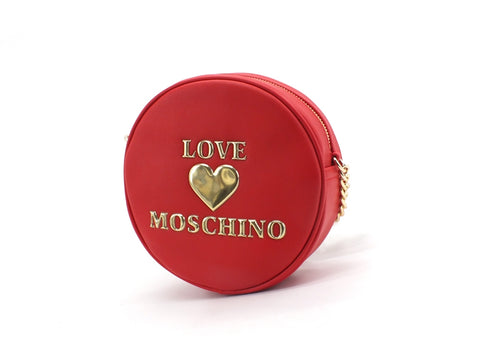 LOVE MOSCHINO Pochette Tonda Tracolla Logo Oro Rosso JC4036PP1BLE0500