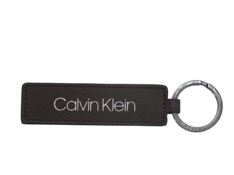 CALVIN KLEIN Portachiavi Pelle Logo Brown K50K505954