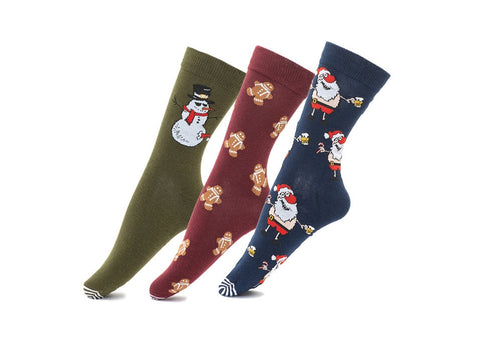 BLEND Calzini Natale 3 Pack Bodeaux Blu Verde 20707238