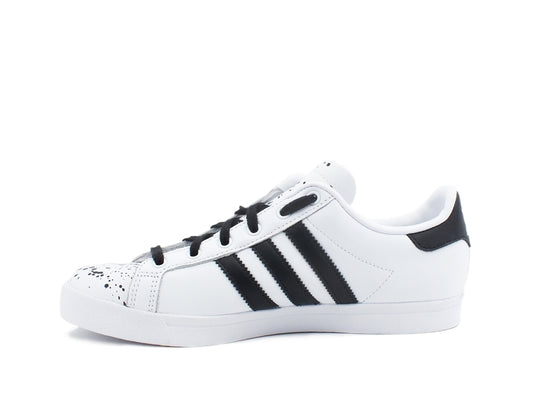 CUSTOM / ADIDAS Coast Star Sneaker Custom Football White Black EE8900