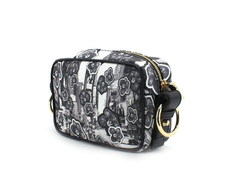 BAGGHY Borsa Tracolla B32 Stampa New York Nero Bianco B18IB32UNYKW
