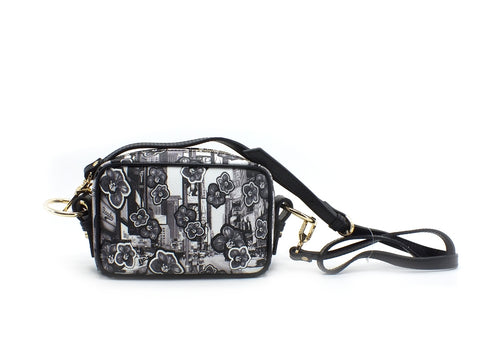BAGGHY Borsa Tracolla B32 Stampa New York Nero Bianco B18IB32UNYKW