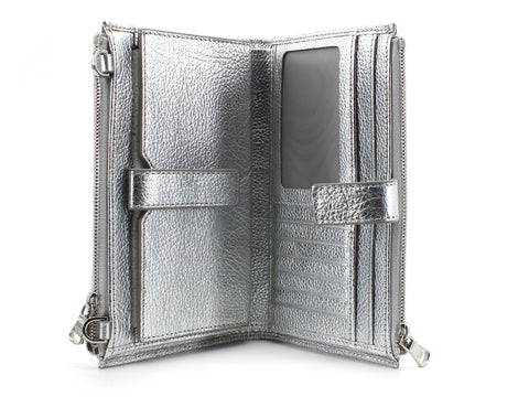 PATRIZIA PEPE Portafoglio Donna Tracolla Silver 2V9774-A4U8N