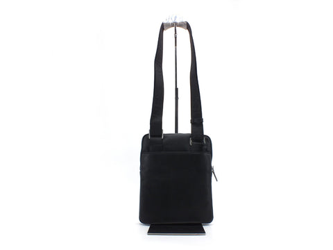 GUESS Tracolla Pelle Zip Uomo Black HMSCALPO424