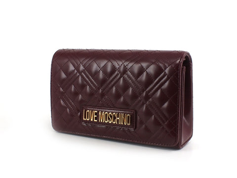 LOVE MOSCHINO Pochette Trapuntata Tracolla Catena Vino JC4261PP0BKA0552