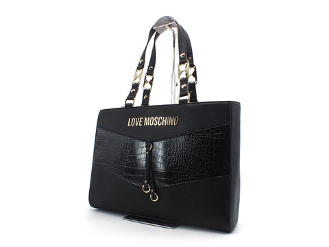 LOVE MOSCHINO Borsa Shopper Alette Manici Nero JC4292PP0BKP100A