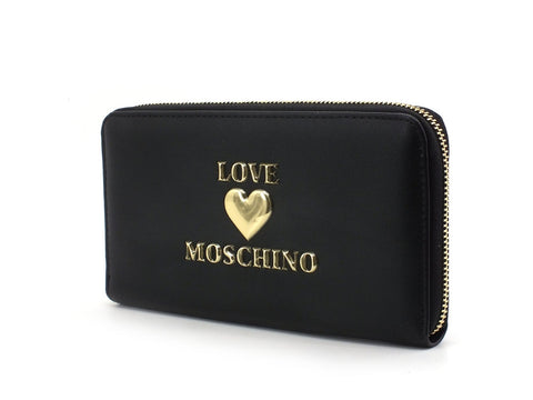 LOVE MOSCHINO Portafoglio Around Cuore Nero Oro JC5606PP1BLE0000